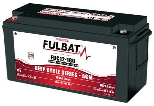Obrázek produktu FULBAT Battery 12V/180Ah FDC12-180 Deep Cycle AGM Carbon, Linhai UTV Electric FDC12-180