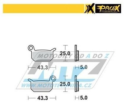 Obrázek produktu Destičky brzdové DP924 - PROX 37.106302 DP924-PROX