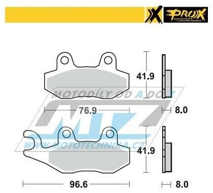 Obrázek produktu Destičky brzdové DP411 - PROX 37.100202 DP411-PROX