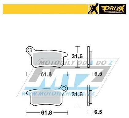 Obrázek produktu Destičky brzdové DP923 - PROX 37.109202 DP923-PROX