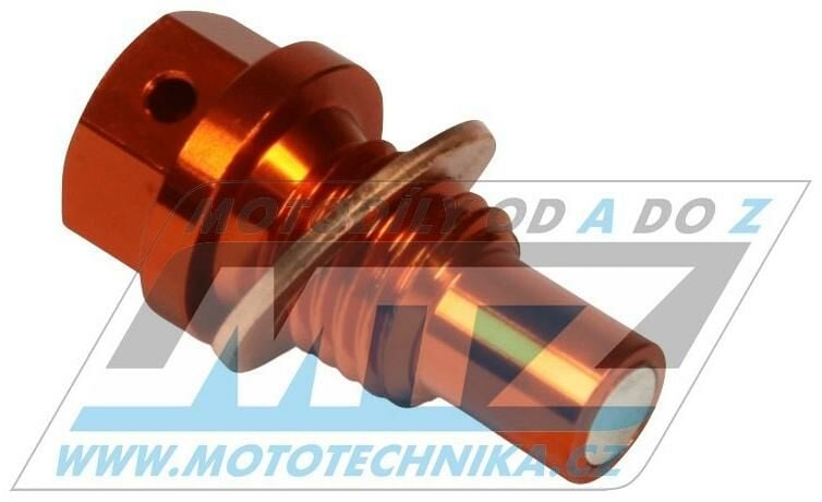 Obrázek produktu Magnetický výpouštěcí šroub M12x22mm (závit 1,5) - ZETA ZE58-1515 - KTM + Husqvarna + Gas-Gas - oranžový ZE581515