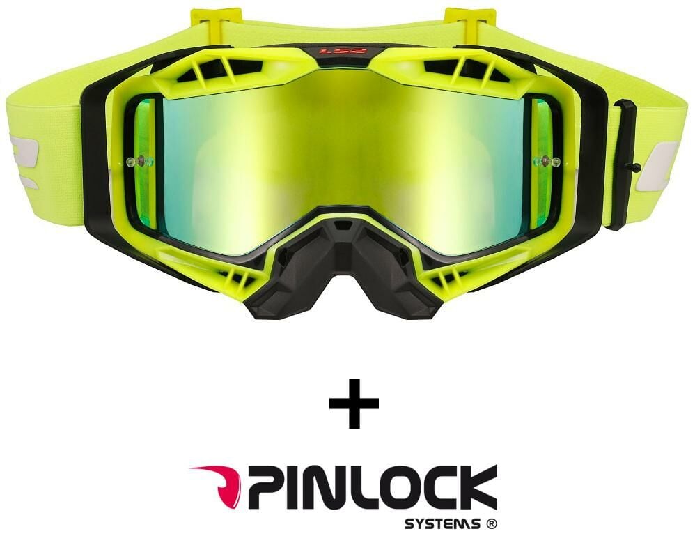 Obrázek produktu LS2 AURA PRO GOGGLE BLACK YELLOW WITH IRIDIUM VISOR 7201002054