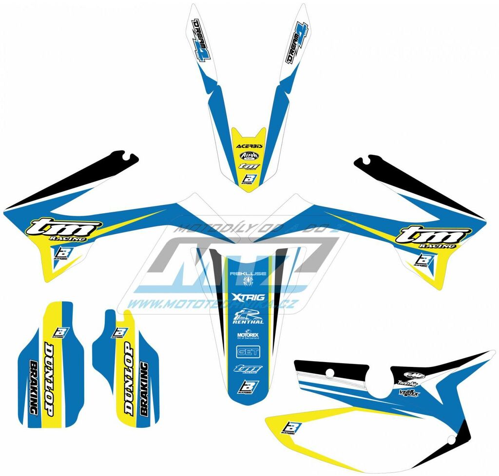 Obrázek produktu Polepy na motocykl (sada polepů Dream) TM EN 2takt+4takt / 15-21 + MX 2takt+4takt / 15-21 - typ polepů Dream4 BB2804N