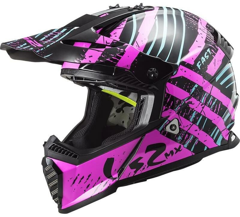 Obrázek produktu LS2 MX437 FAST EVO VERVE BLACK FLUO PINK 404374146-MASTER