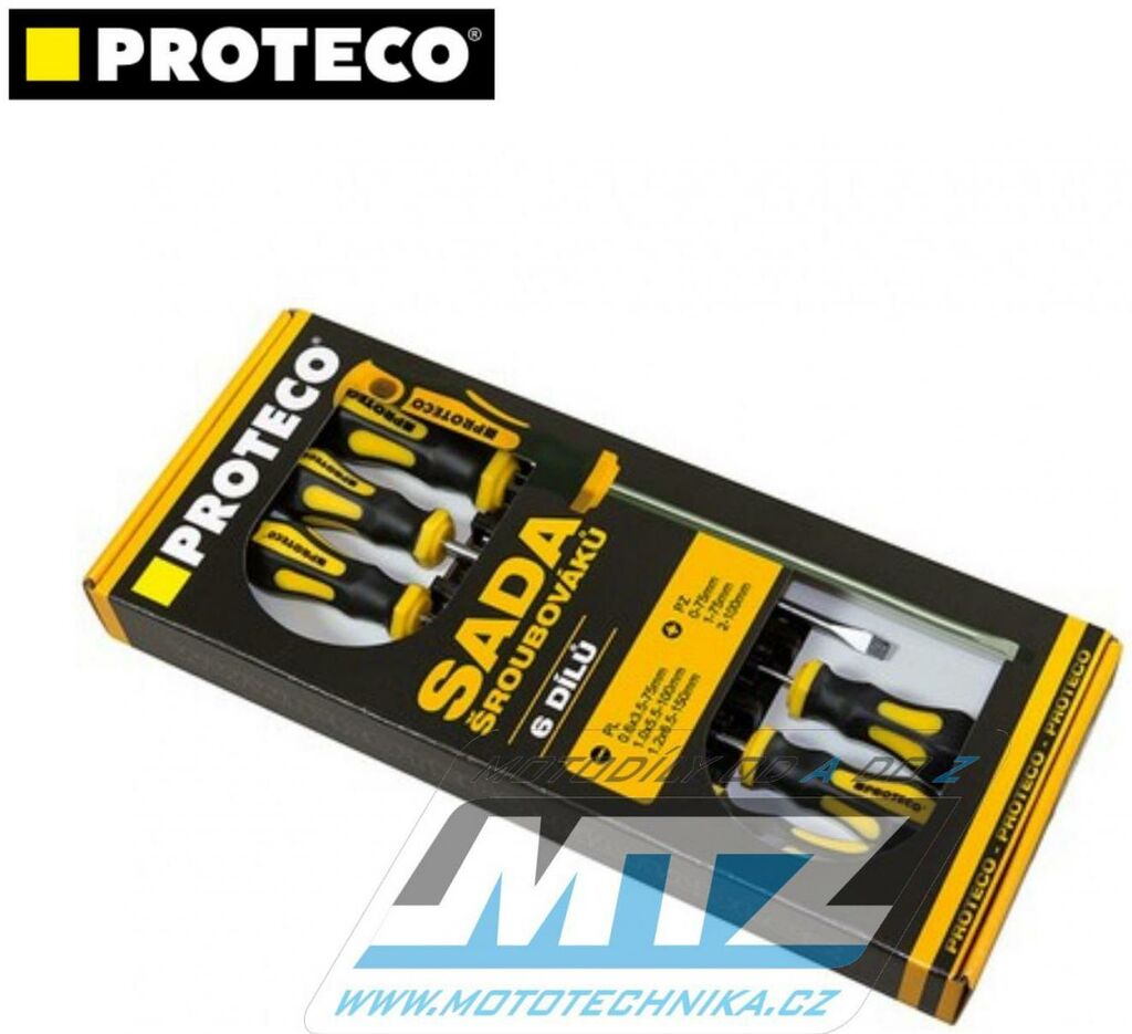 Obrázek produktu Sada šroubováků PL+PZ 6-dílná - Proteco PR1007-99003