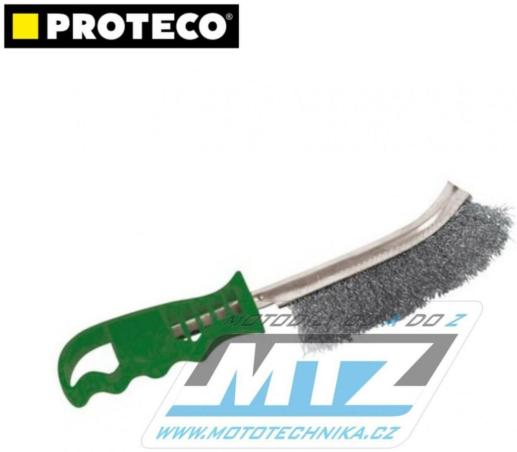 Obrázek produktu Kartáč drátěný ruční jednořadý - nerezový - Proteco PR10237-13GRE