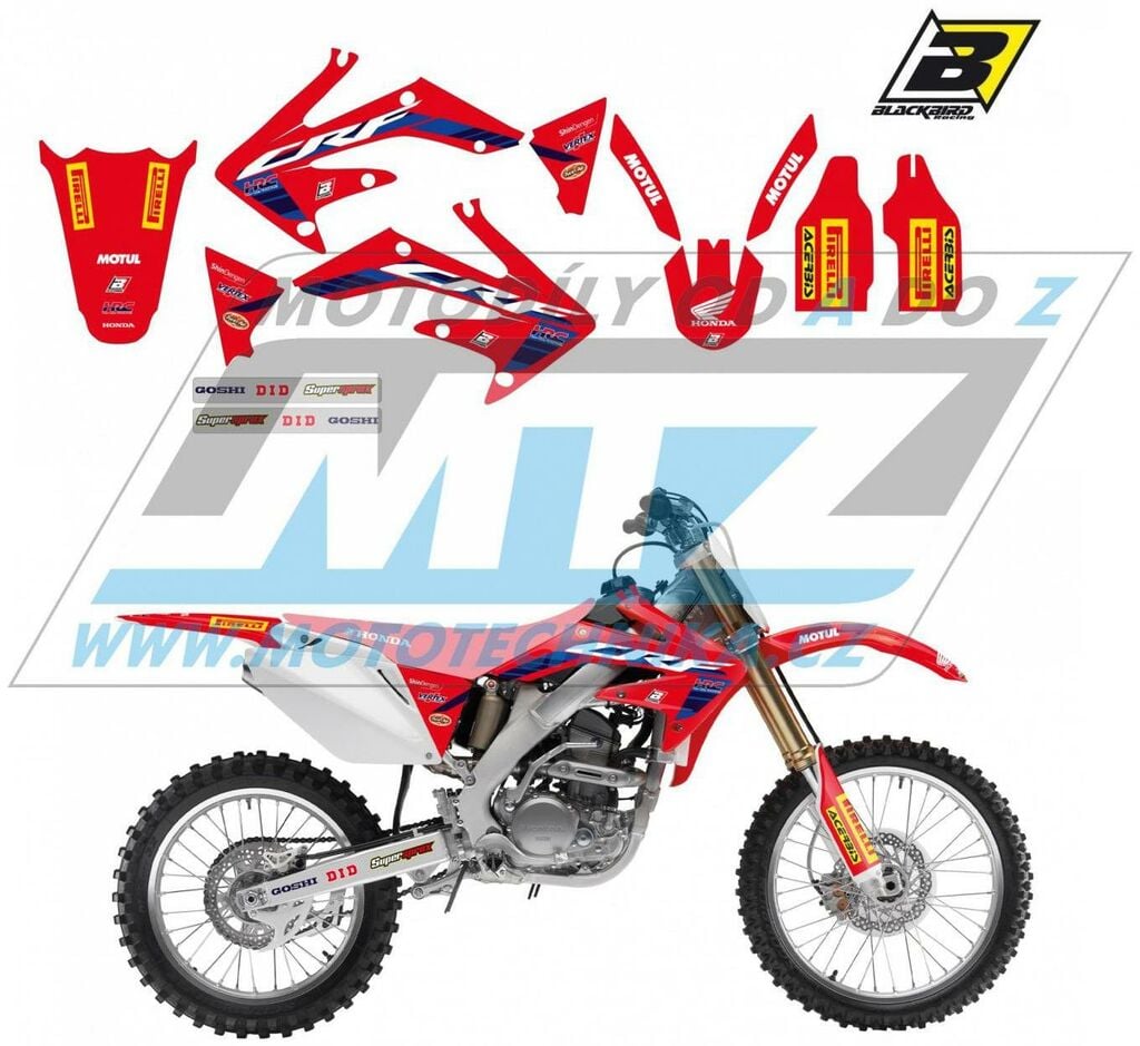 Obrázek produktu Polepy na motocykl (sada polepů Graphics) Honda CRF250R / 04-09 - typ polepů Replica Team HRC BB2135R22