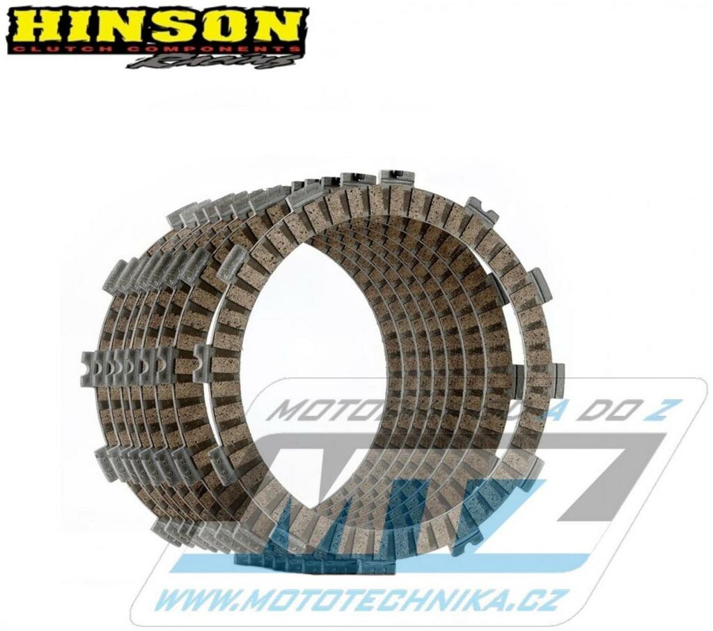 Obrázek produktu Lamely třecí (s obložením) Hinson pro Kawasaki KX250 (2T) / 92-07 + KX450 / 21-22 + KX450X /  21-22 (hins-lam) HIFP058-8-00