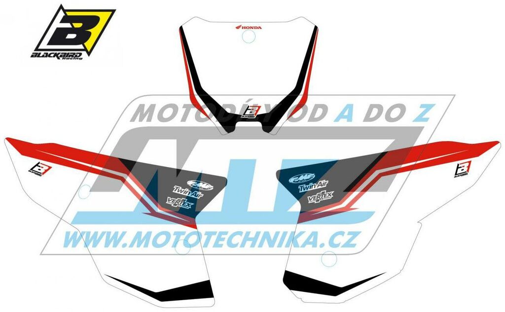 Obrázek produktu Polepy číslových tabulek (vystřižené) - Honda CRF250 / 22-23 + CRF450 / 21-23 - typ polepů Dream4 BB6114N