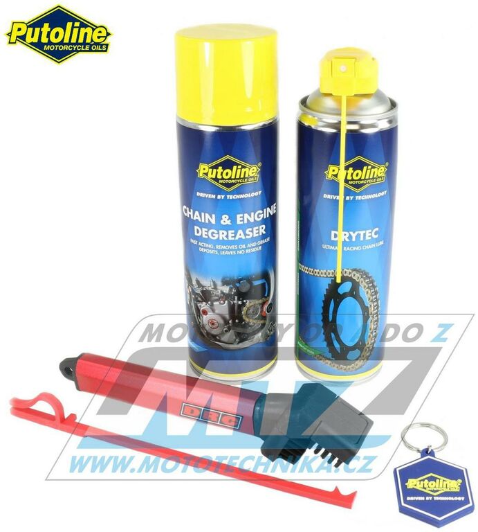 Obrázek produktu Sada na údržbu řetězu Putoline Chain Maintenance Kit pro silniční a cestovní motocykly PU80003-SIL1