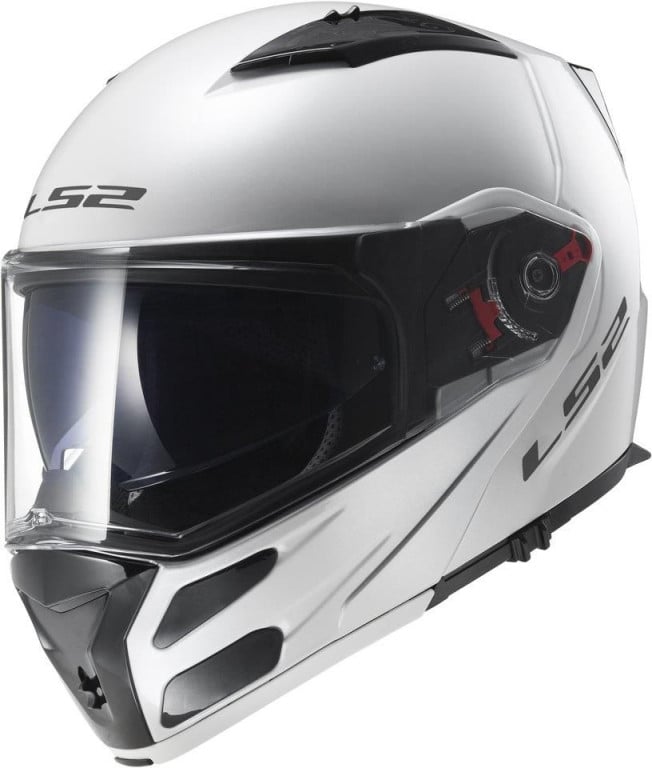 Obrázek produktu Vyklápěcí moto helma LS2 METRO třpytivě bílá/černá  Vel: M Výprodej zboží