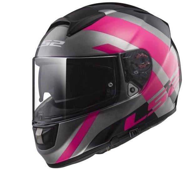 Obrázek produktu Integrální moto helma LS2 FF397 VECTOR titanová/růžová  Vel: S Výprodej zboží