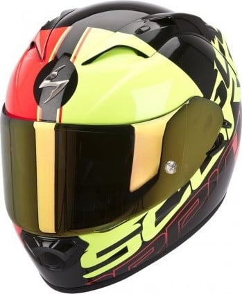 Obrázek produktu Integrální moto helma SCORPION EXO 1200 AIR  černá/fosforově žlutá/oranžová  Vel: XS Výprodej zboží