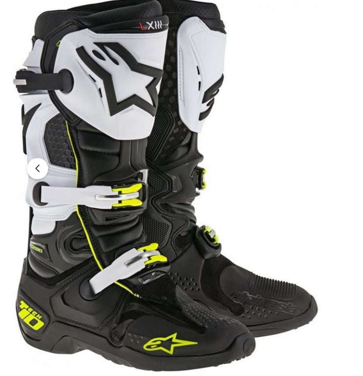 Obrázek produktu Motokrosové boty ALPINESTARS TECH 10 černá/bílá/fluo žlutá  Vel: 42 Výprodej zboží