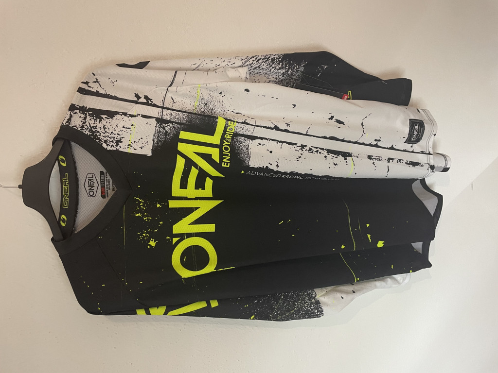 Obrázek produktu Motokrosový dres ONEAL černá/bílá/žlutá fluo  Vel: XL Výprodej zboží