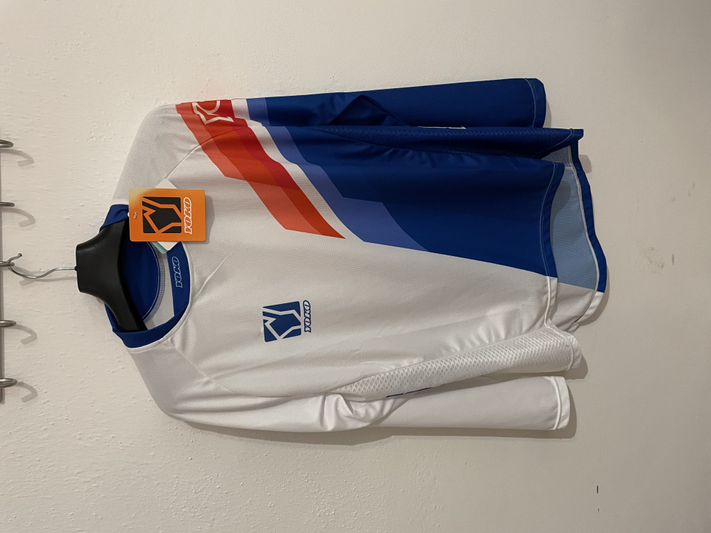 Obrázek produktu Pánský motokrosový dres YOKO bílá/modrá/červená  Vel: L Výprodej zboží