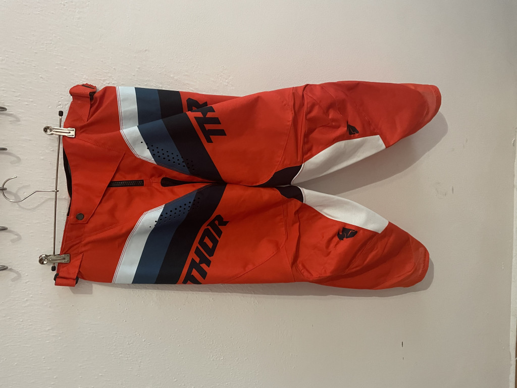 Obrázek produktu Pánské motokrosové kalhoty THOR PULSE RACER oranžové  Vel: 36 Výprodej zboží