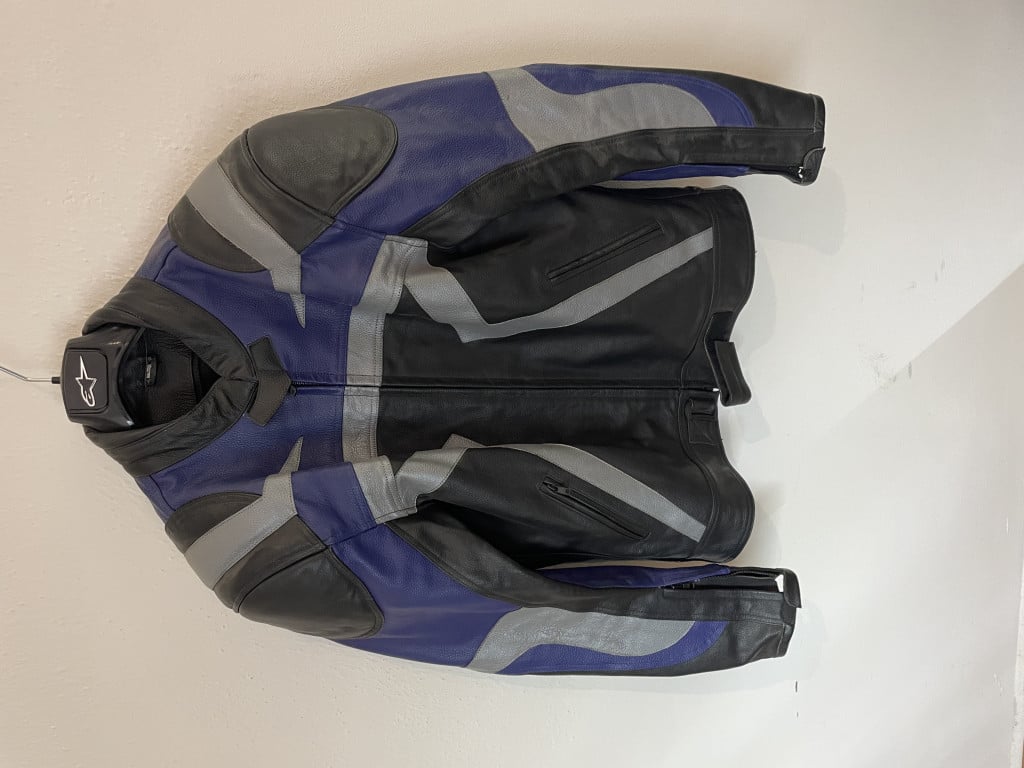 Obrázek produktu Pánská bunda na motorku černá/modrá  Vel: L Výprodej zboží