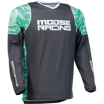Obrázek produktu Pánský motokrosový dres MOOSE RACING antracitová/zelená  Vel: 4XL Výprodej zboží