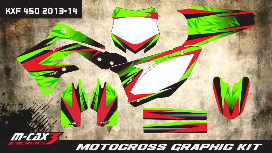 Obrázek produktu MX motopolepy na zakázku Kawasaki motokros / enduro 24