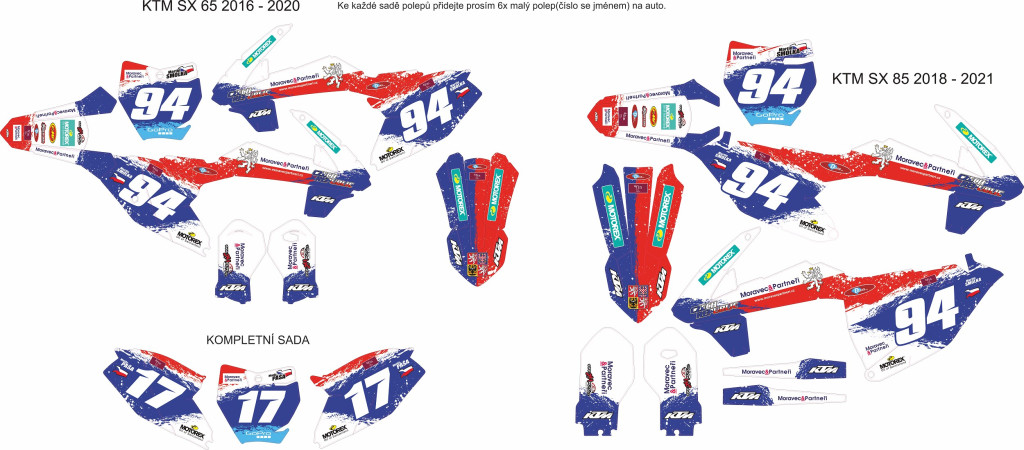 Obrázek produktu MX Motopolepy na zakázku motokros / enduro 33
