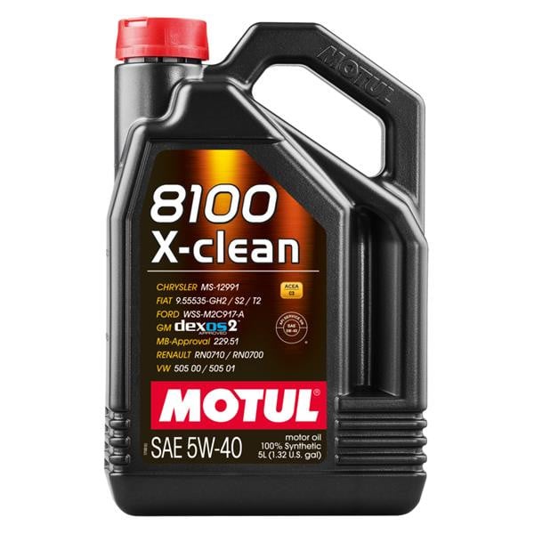 Obrázek produktu MOTUL 8100 X-CLEAN 5W-40, 5 L MOTO 8100XCL5W40/5