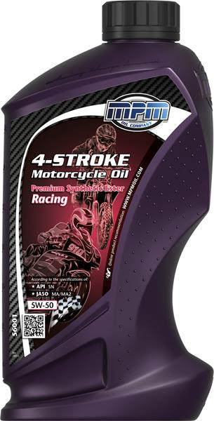Obrázek produktu MPM 4-Stroke Oil 5W-50 Prem. Synt. Ester Racing, 1 L MPM 56001