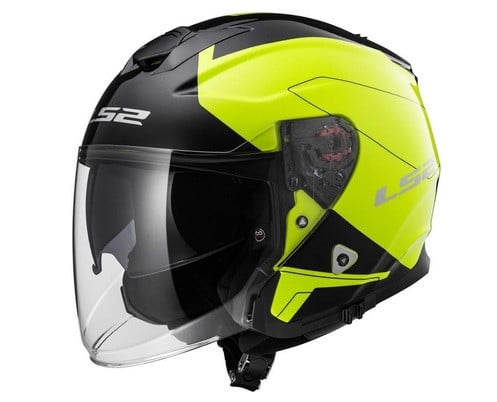 Obrázek produktu Otevřená moto helma LS2 OF521 INFINITY BEYOND černá/fluo žlutá Vel: XS Výprodej zboží