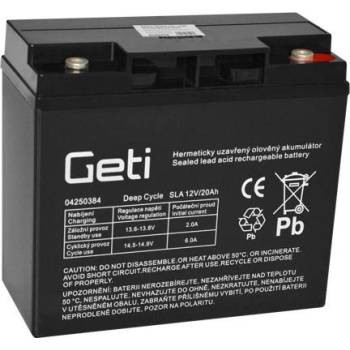 Obrázek produktu Baterie olověná 12V 20Ah GETI pro elektromotory economy 04250384