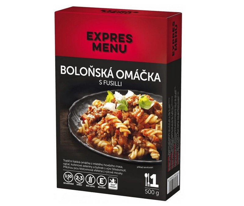 Obrázek produktu Boloňská omáčka s fusilli 500g EXPRES MENU KM1015