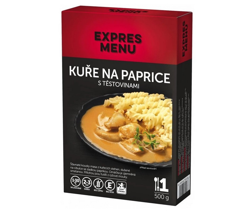 Obrázek produktu Kuře na paprice s těstovinami 500g EXPRES MENU KM2001