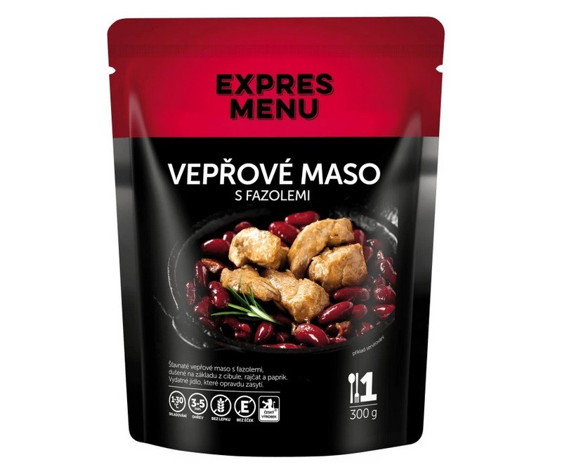 Obrázek produktu Vepřové maso s fazolemi 300g EXPRES MENU EM802