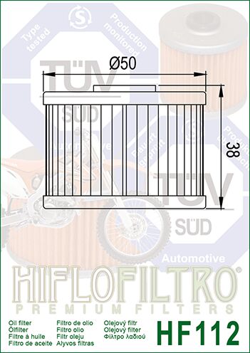 Olejový filtr HIFLOFILTRO HF112-1