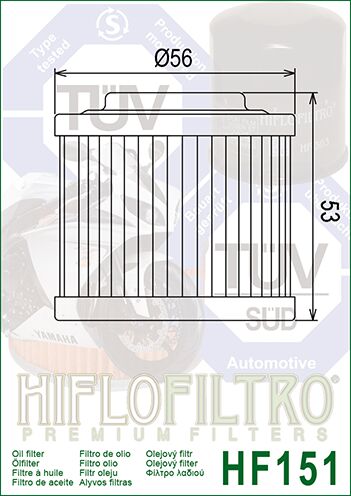 Olejový filtr HIFLOFILTRO HF151-1