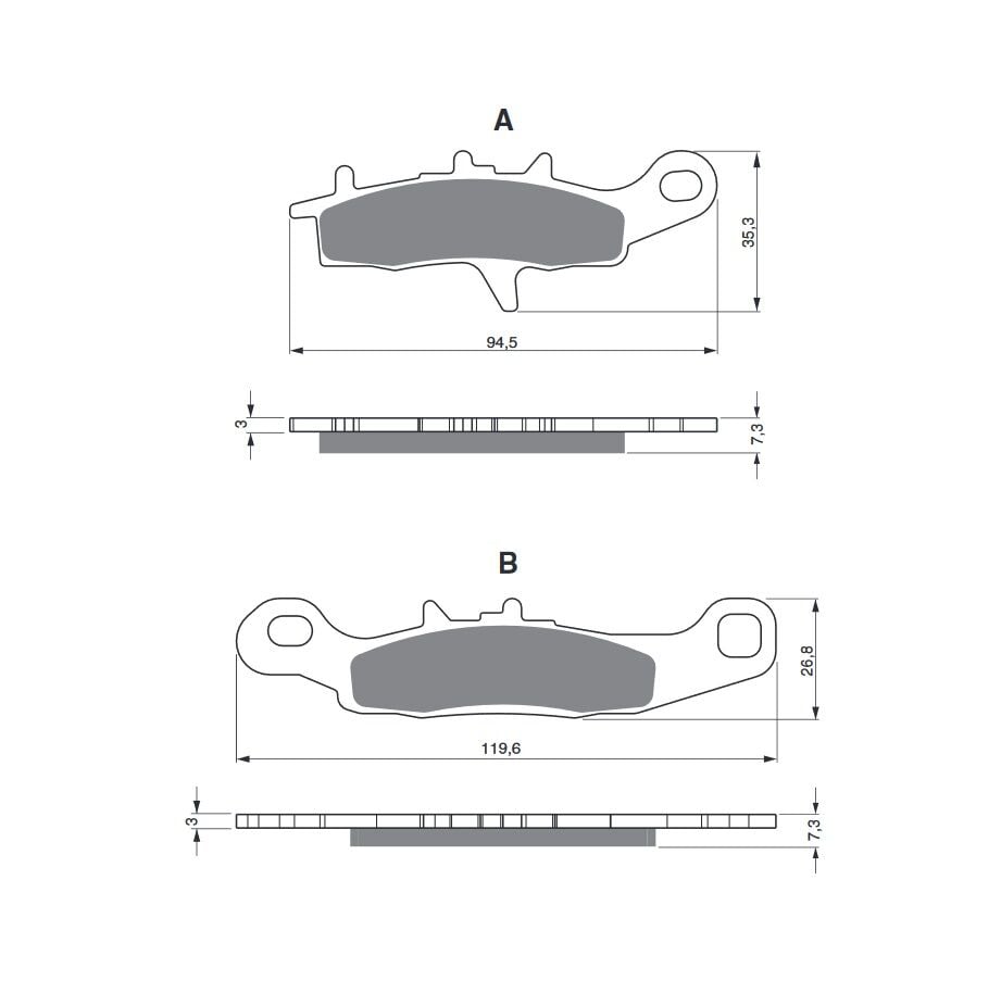 Obrázek produktu Brzdové destičky GOLDFREN S3 Levý kotouč