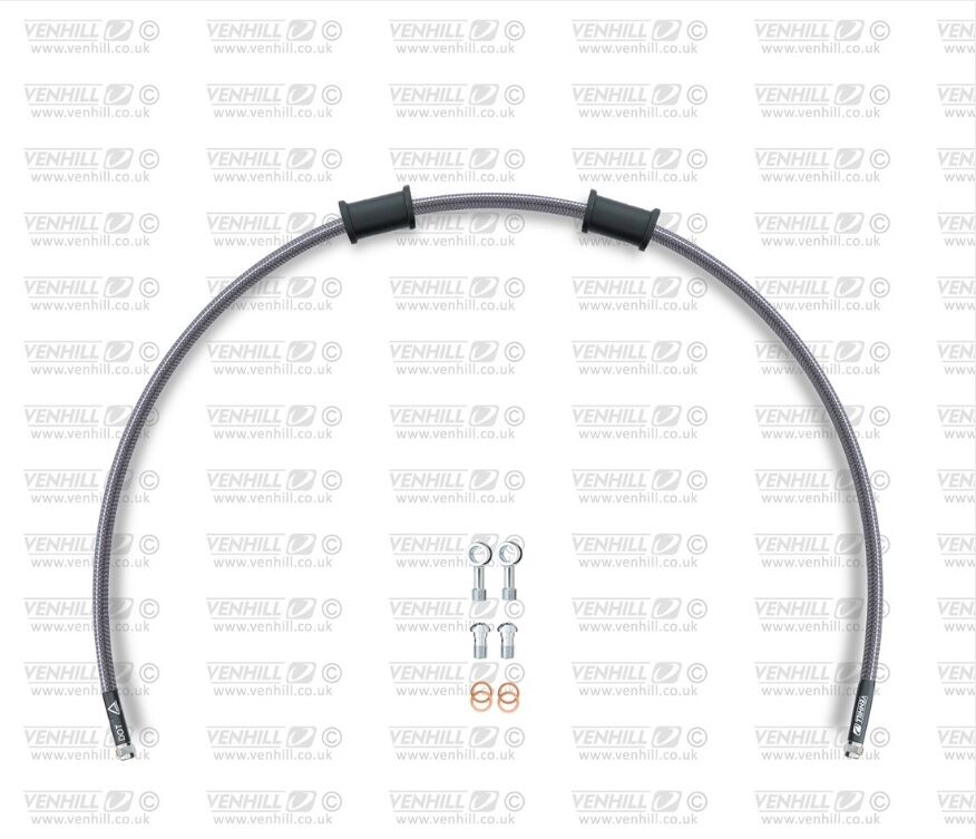 Obrázek produktu Hadice přední brzdy sada Venhill POWERHOSEPLUS KAW-4011FS (1 hadice v sadě) Průhledné hadice, nerezové koncovky KAW-4011FS