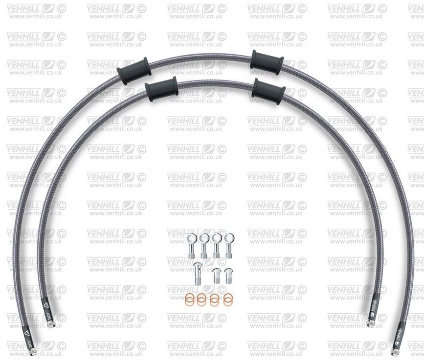 Obrázek produktu RACE Hadice přední brzdy sada Venhill POWERHOSEPLUS SUZ-10015FS (2 hadice v sadě) Průhledné hadice, nerezové koncovky SUZ-10015FS