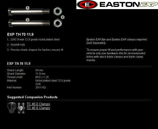 Obrázek produktu Montážní sada řidítek EASTON EXP EXP