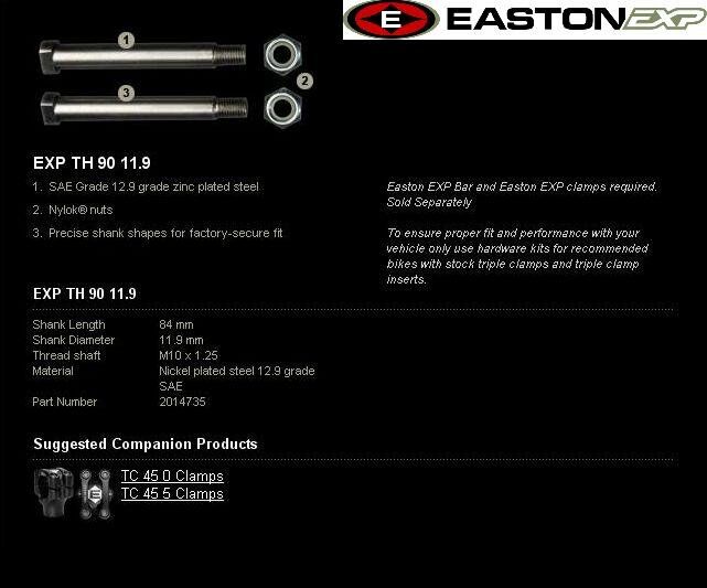 Obrázek produktu Montážní sada řidítek EASTON EXP EXP