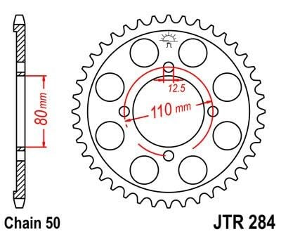 Obrázek produktu Řetězová rozeta JT 37 zubů, 530 JTR284.37
