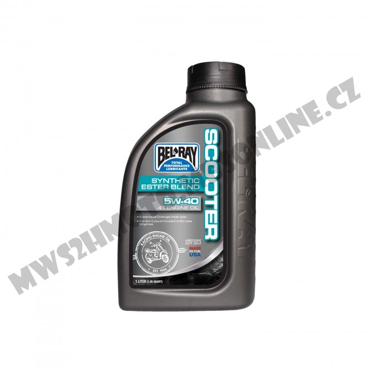 Obrázek produktu Motorový olej Bel-Ray SCOOTER SYNTHETIC ESTER BLEND 4T 5W-40 1 l 99429-B1LW