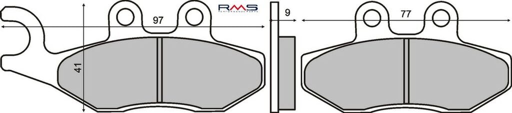 Obrázek produktu Brzdové destičky RMS organické Přední