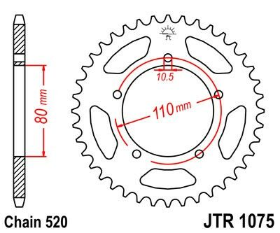 Obrázek produktu Řetězová rozeta JT JTR 1075-36 36 zubů, 520 JTR1075.36