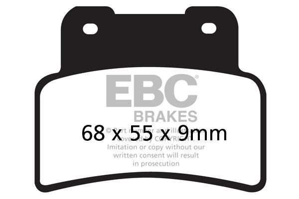 Obrázek produktu Brzdové destičky EBC Levý/pravý; Shiver 900 (ABS)
