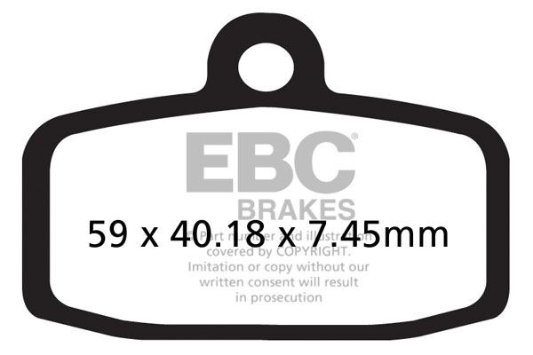 Obrázek produktu Brzdové destičky EBC Levý; 250 R Freeride (2T)