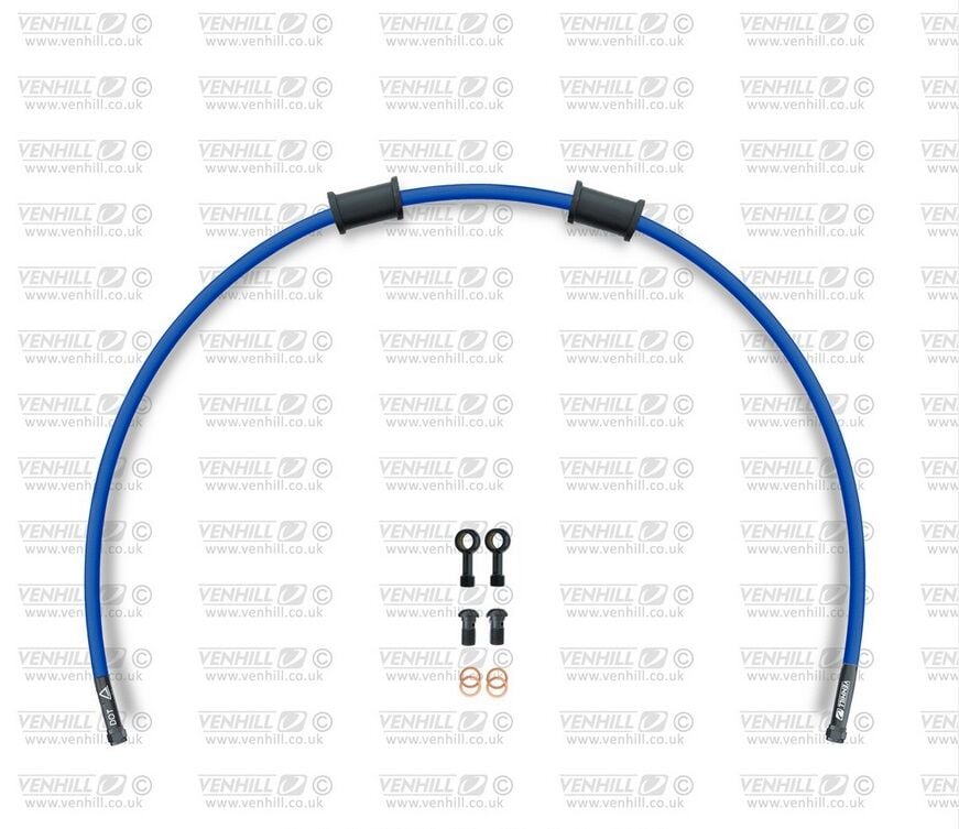 Obrázek produktu Hadice přední brzdy sada Venhill POWERHOSEPLUS HON-1008FB-SB (1 hadice v sadě) modré hadice, černé koncovky HON-1008FB-SB
