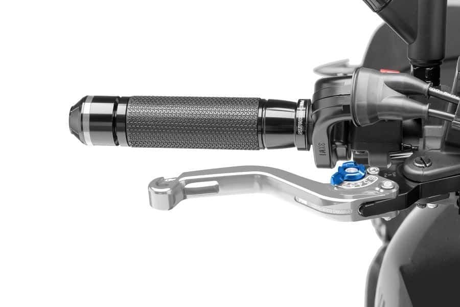 Obrázek produktu Páčka brzdy bez adaptéru PUIG 180PA krátké stříbrná/modrá 180PA