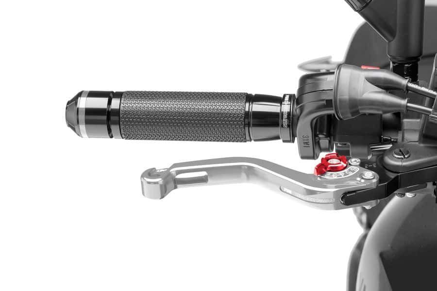 Obrázek produktu Páčka brzdy bez adaptéru PUIG 180PR krátké stříbrná/červená 180PR