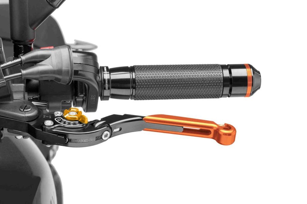 Obrázek produktu Páčka spojky bez adaptéru PUIG 29TNO rozšiřitelná skládací oranžová/zlatá 29TNO