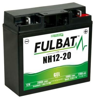 Obrázek produktu baterie 12V, NH12-20 GEL, 20Ah, 170A, bezúdržbová GEL technologie 185x81x170 FULBAT (aktivovaná ve výrobě) 550917